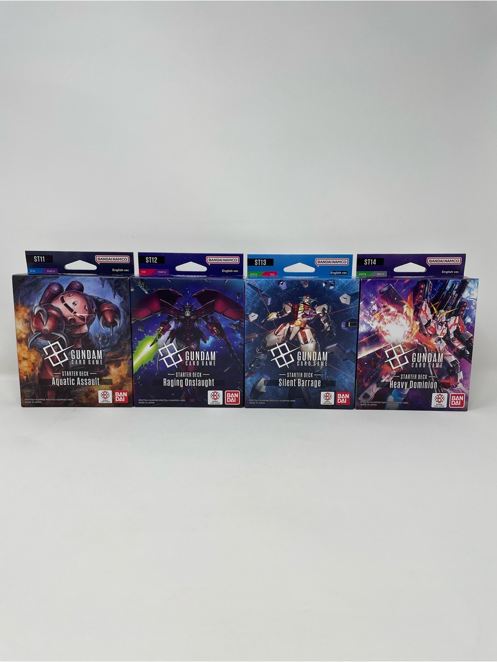 Gundam Starter Deck 11-14 English Set With PROMO Sealed Brand New LOT OF 4